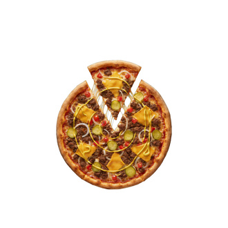 Orta Boy Cheeseburger Pizza (31 Cm.) görseli