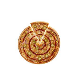 Orta Boy Acılı Tavuklu Pizza (28 Cm.) görseli