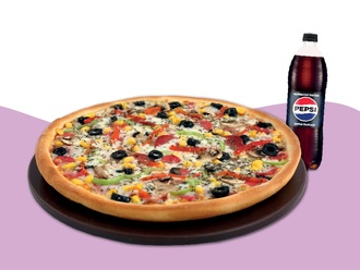 Ayın Starı Süper Karışık Orta Boy + 1 Lt İçecek görseli