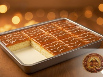 Karamelli Trileçe 15 Dilim (Tepsi) görseli