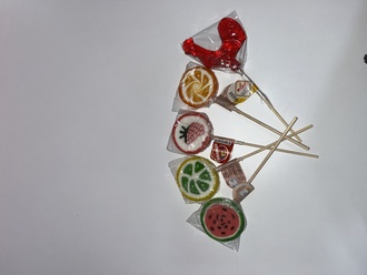 Orange, Watermelon, Strawberry, Lemon, Rooster Candy görseli