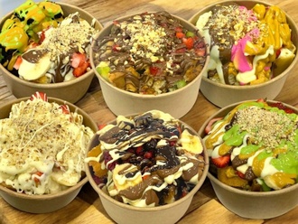 Sütlü Çikolatalı Beyaz Çikolatalı Waffle Bowl görseli