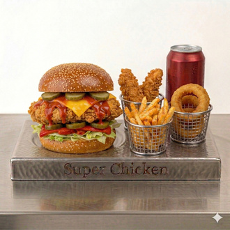 Xl - Hot Louisiana Chicken Burger Menü görseli