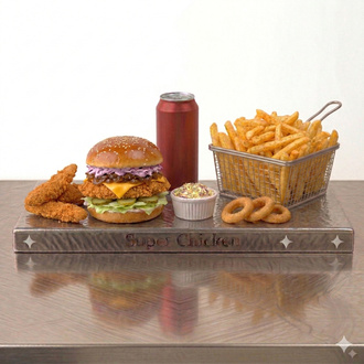 Xl - Violet Crunch Chicken Burger Menü görseli