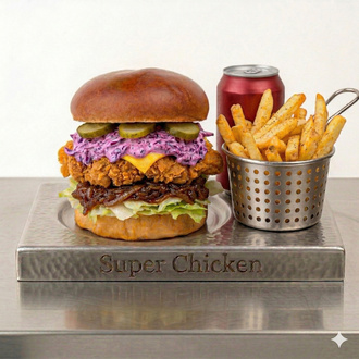 Violet Crunch Chicken Burger Menü görseli