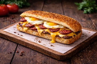 Sucuklu Yumurtalı Kaşarlı Yarım Ekmek Tost Menü görseli