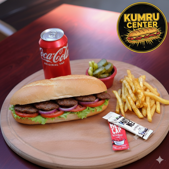 Ekmek Arası İzgara Köfte + Patates Kızartması + Coca Cola (330 Ml.) görseli