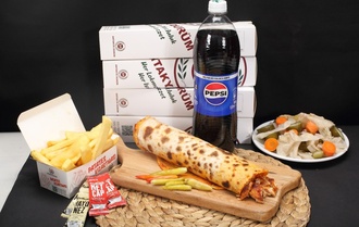 4'Lü Tavuk Döner Dürüm Aile Boy Menü görseli