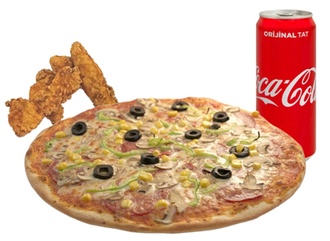 Orta Boy Pizza & Çıtır Lezzet & İçecek (33 Cl.) Menü görseli