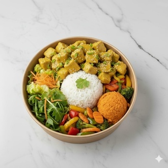 Köri Tavuklu Bowl görseli