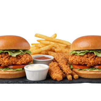 2'Li Çıtır Cajun Burger + Tenders Menü görseli