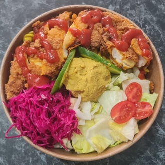 Acı Sos Humus Çıtır Tavuk Psm & Spicy Sauce Hummus Crispy Chicken görseli