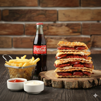 Sucuklu Tost + Patates Kızartması + Kola görseli