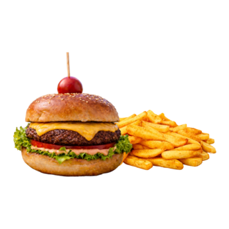 Küçük Burger & Patates Kızartması görseli