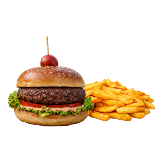 Klasik Burger & Patates Kızartması görseli