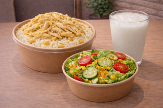 Tavuklu Pilav + Ayran + Salata Menü görseli