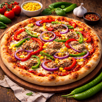 Ton Balıklı Pizza görseli