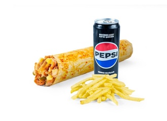 Tavuk Döner Dürüm + Patates Cips + Cola görseli
