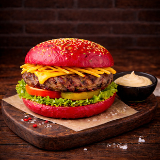 Red Café De Paris Burger (Patatessiz) görseli