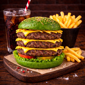 Green Triplex Demi Glace Burger Menü görseli