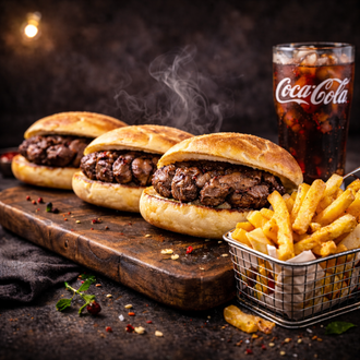 Et Ekmek 3'Lü Mini Burger Menü görseli