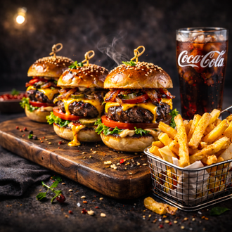 Klasik 3'Lü Mini Burger Menü görseli