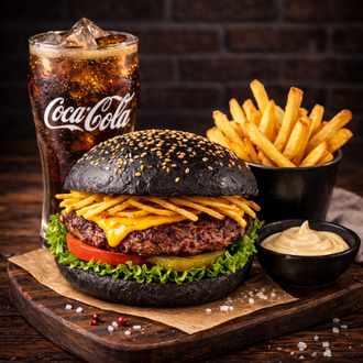 Black Cheeseburger Menü görseli