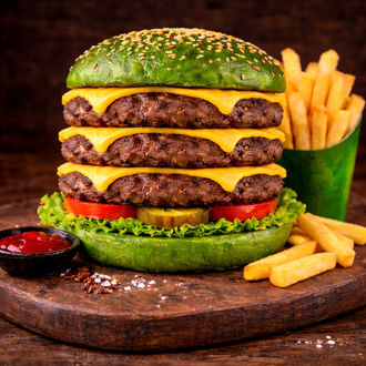 Green Triplex Café De Paris Burger Menü 2 görseli