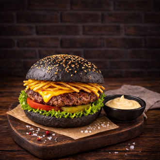 Black Vale Burger (Patatessiz) görseli