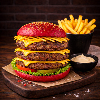 Red Triplex Blue Cheeseburger Menü 2 görseli