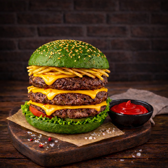 Green Triplex Texas Burger (Patatessiz) görseli