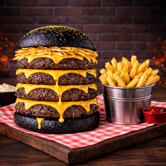 Black Two Doubles Garlic Mushroom Burger Menü 2 görseli