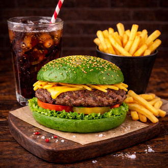 Green Blue Cheeseburger Menü görseli