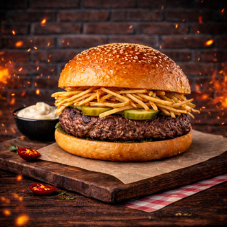 Demi Glace Burger (Patatessiz) görseli