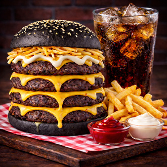 Black Two Doubles Barbecue Burger Menü görseli