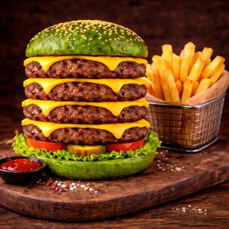 Green Two Doubles Trüflü Burger Menü 2 görseli