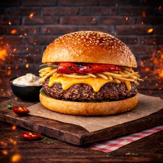 Texas Burger (Patatessiz) görseli