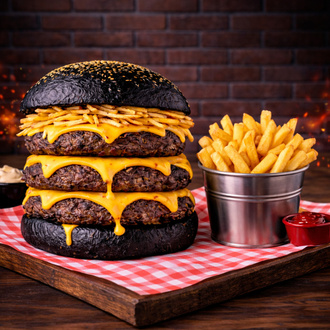 Black Triplex Demi Glace Burger Menü 2 görseli