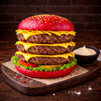 Red Triplex Café De Paris Burger (Patatessiz) görseli