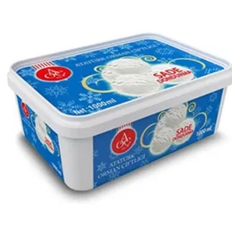 Aoç Sade Dondurma (1000 Ml.) görseli