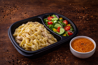 Fettucine Alfredo & Çorba & Salata görseli