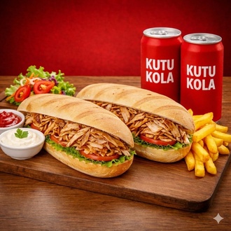 2'Li Arif Ekmek Arası Tavuk Döner Menü görseli