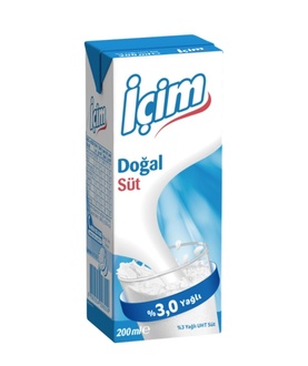 İçim Doğal Süt 200 Ml. görseli