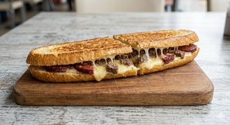 Kavurmalı Sucuklu Ayvalık Tostu görseli