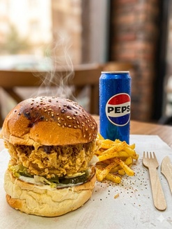 Big Cheese Chicken Burger Menü görseli