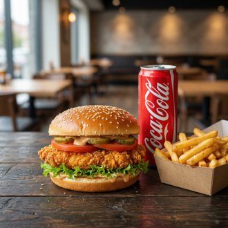 Tavuk Burger Menü -Chicken Burger Menu görseli