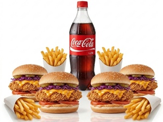 4'Lü Tavuk Burger Menü görseli