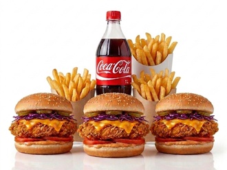 3'Lü Tavuk Burger Menü görseli