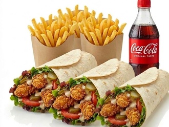 3'Lü Çıtır Tavuk Dürüm Menü görseli