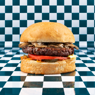 Vegan Mushroom Burger görseli